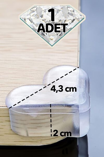 LOVEX Köşe Koruyucu Bebek Mobilya Kenarı Koruyucuları Güçlü Yapışkanlı Silikon Masa Kenar Koruma Güvenliği