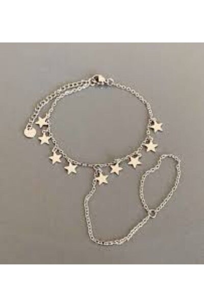 Women's shiny chain model anklet