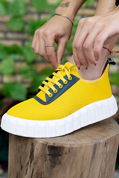Riccon Women's Yellow Sneakers - 0012113   Model