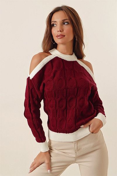 citystyle Pulover decoltat cu gât și dungi