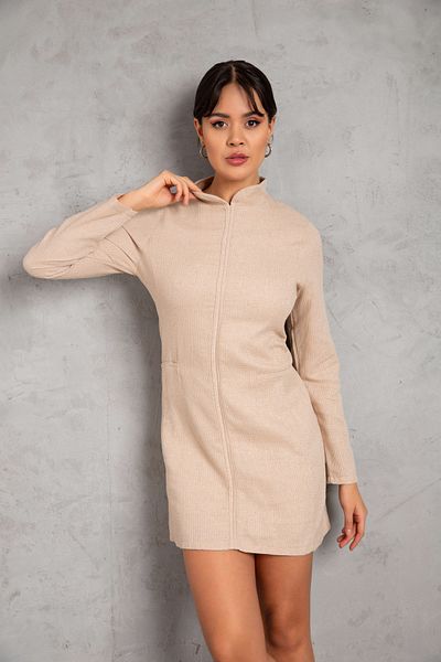 SHUGAA Rochie de damă cu design din in brut