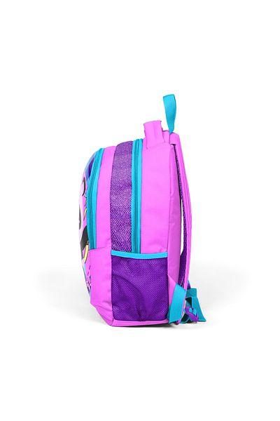 Coral light Pink And Purple Three CompArtment BAckpAck with Pandal for KidS - 14384