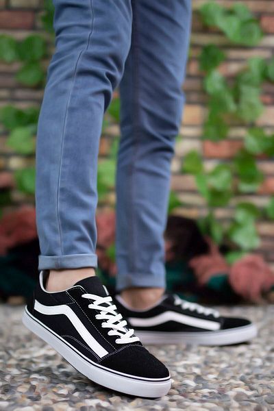 Riccon Unisex Ασπρόμαυρα αθλητικά παπούτσια0012151