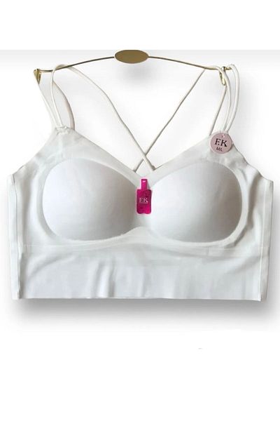 F.K White Laser Cut Seamless Bustier