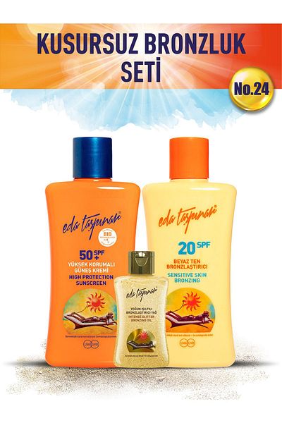 Eda Taşpınar No.24 Model Flawless Tan Set - WhiteT+Spf50+Mini Sparkling (EGX19-EGX38-EGX95)