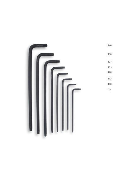 CETA FORM T9-t40 Perforated Torx Long Allen Set 8 Pieces Lt/700tl