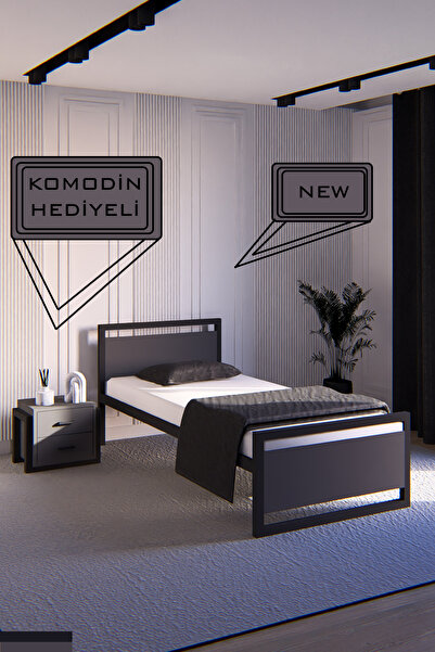 İYON LİFE VOLAND Tek Kişilik Ortopedik Tam Destekli Metal Karyola, Tek Kişili...