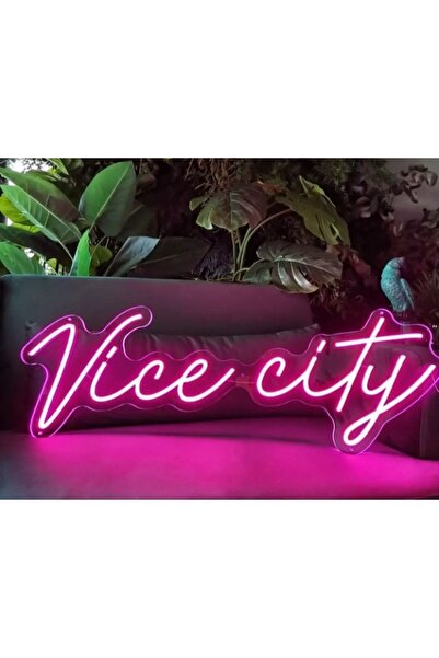 ART Vice City Neon Led Dekoratif Duvar Aydınlatması Neon Duvar Yazısı