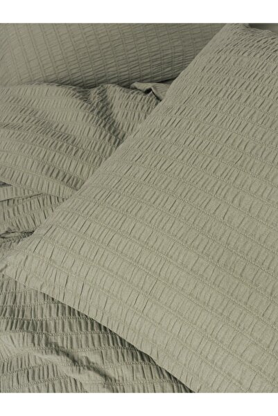 Cotton Box Green Liny Series - DouBle Duvet Cover Set - Modern Wrap Design