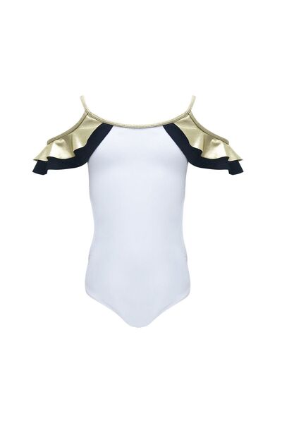 LOOK ME Askılı Koldan Fırfırlı 50uv Kız Çocuk Mayo By Nessi Byrd