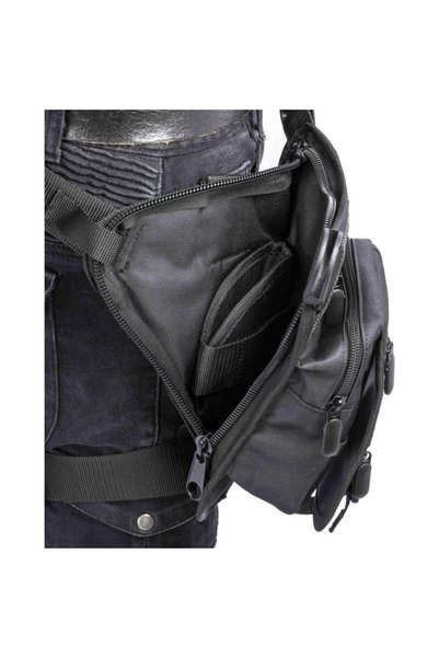 Generic Brand Tactical Black Pistol Compartment Shoulder Waist and Leg Bag Shock Absorbing Protection