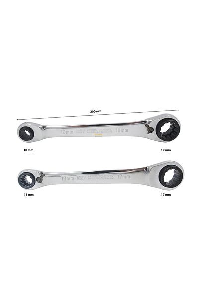 CETA FORM B07-b01 4-Piece Ratchet Combined Wrench 10 - 13 - 17 - 19mm
