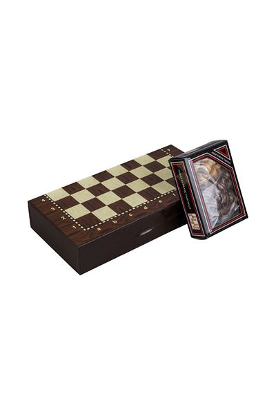 SERA Checkers and Chess Set - Wooden Box