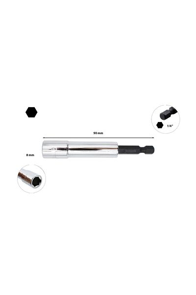 CETA FORM 1/4" InpUt 8 Mm Deep Socket End - Btd/08