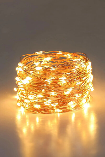 OSO HOME Led 10 Metre Sarı Renk Peri Led Işık Bahçe Balkon Ağaç Lambası Aydın...