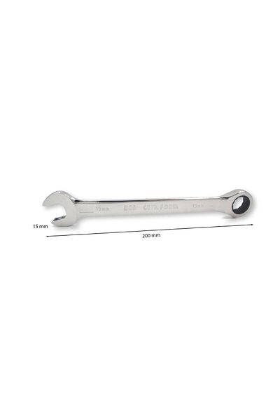 CETA FORM C-gear Ratchet Combined Wrench/flat-15mm
