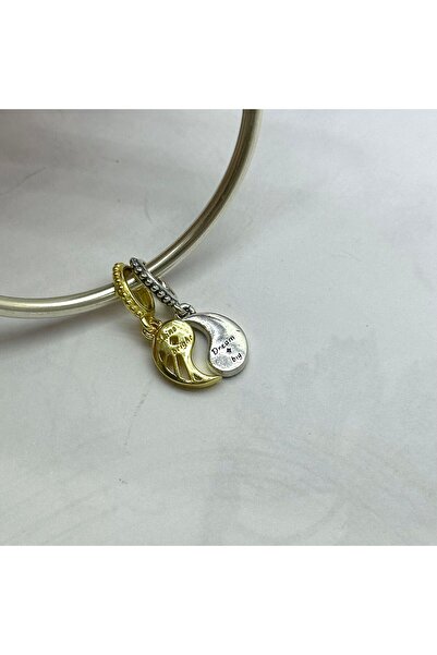 Selen’S Gümüş Kadın Orijinal Ying Yang Gümüş Charm