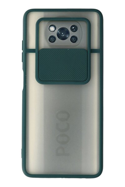 cepmoda Xiaomi Pocophone X3 Kamera Sürgülü Kılıf - Yanları Renkli Mat Montrea...