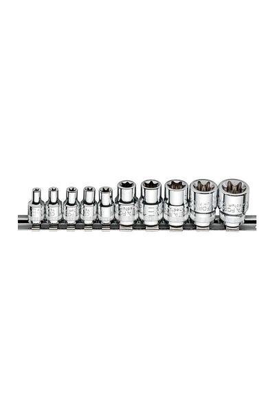 CETA FORM C16-r10 10 Piece Wrench Set - 1/4-3/8 Inch External Torx Socket
