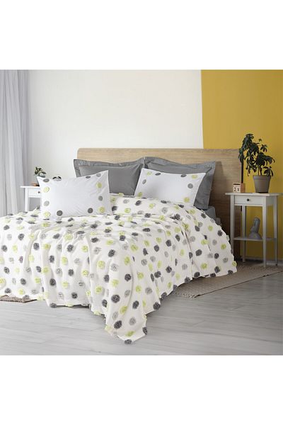 Cotton Box Bonny Leroy Gray Pique Set - Double