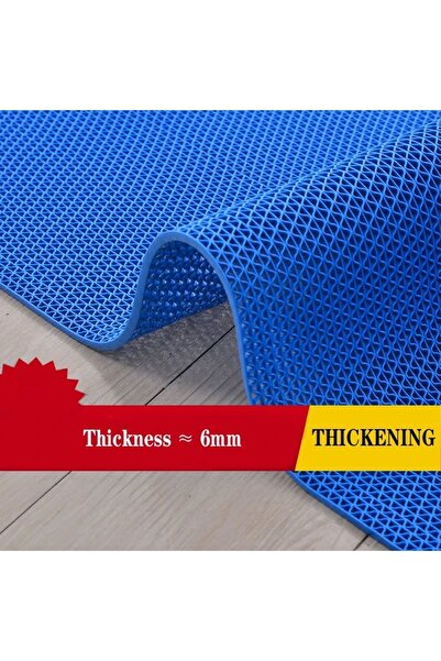 Blue Home New Banyo Duş Havuz Zincir Mat Paspas Kaydırmaz Pvc Paspas / Mavi / Ebat: 90 Cm.