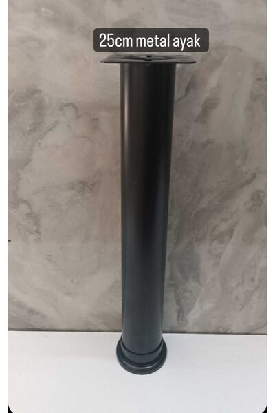 Burak Metal Fırın Boya Matsiyah Alttan Ayarlı Mobilya Ayağı (25CM) Diğer Tüm ...