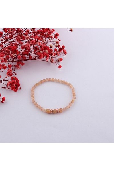 OSMANLI DOĞAL TAŞ B684 Model Certified Sun Stone Natural Bracelet