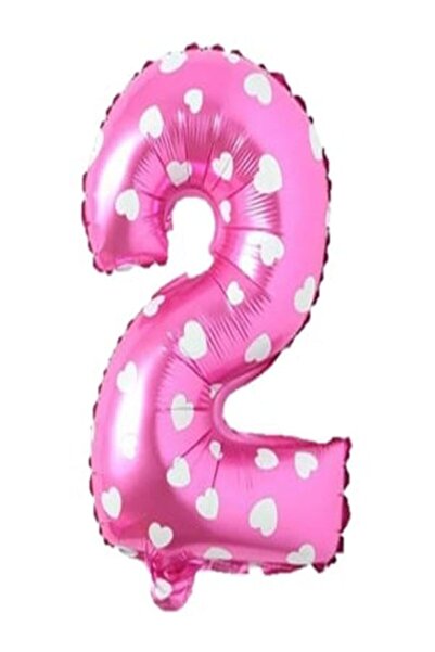 BEST PARTİ DOĞUM GÜNÜ PARTİ SÜSLERİ بالون أرقام وردية مقاس 36 سم - العمر 2