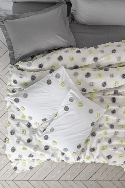 Cotton Box Bonny Leroy Gray Pique Set - Double