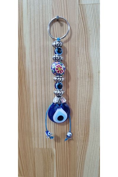 erdoğan hobi Keychain Charm Fimo Purple Model Ornament Car Ornament Bag Ornament Evil Eye Beaded Gift Keychain