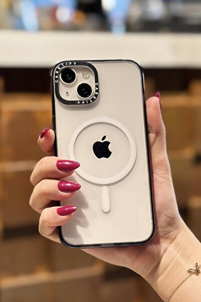 mooodcase iPhone 14 Uyumlu Casetify Magsafe Destekli Darbe Emici Silikonlu Telefon Kılıfı