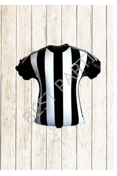 BEST PARTİ DOĞUM GÜNÜ PARTİ SÜSLERİ Football Themed Black-White Jersey Foil Balloon on the Side