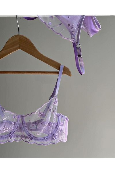 SİLVER MİRROR Set sutien și chiloți Barbie Lilas