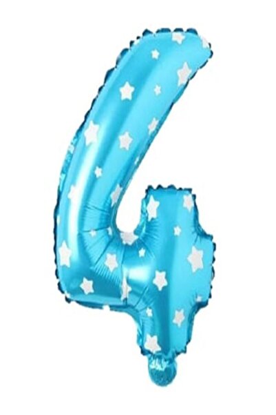 BAL10 DÜNYASI بالون فويل منقط باللون الأزرق - 36 سم، العمر 4