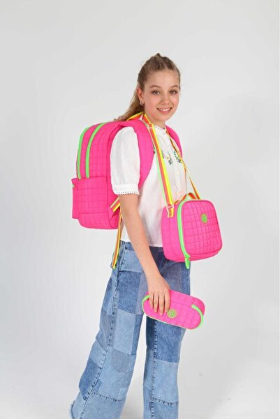 KAUKKO K1771 Model Quilted Pink Backpack