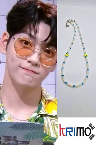 KRIMO Kpop Txt Soobin Smiley Beads Necklace