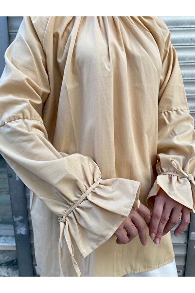 meqlife Shirred Ankles Shirt Tunic