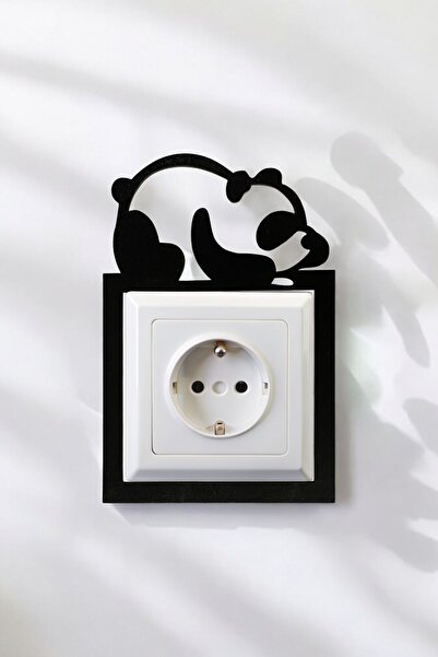 Muyika Design Muyika Dekoratif Priz Çerçevesi MDF Panda