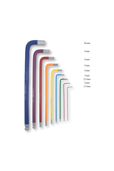 CETA FORM 1.5 - 10 Mm Ball Head Long Color Code Allen Set Lt/900c