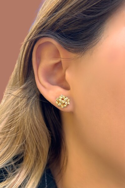 Altınaşkı Dorika Toplu Altın Küpe