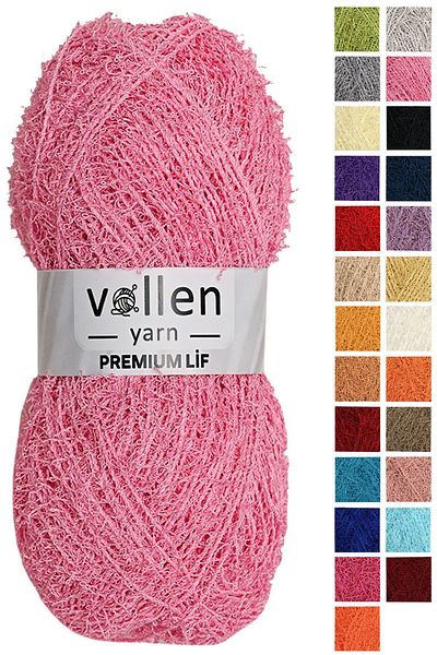 vollen yarn 5 τεμάχια Premium σκληρό νήμα μπάνιου, σχοινί με κρόσσια, σχοινί πλεξίματος χειρός, σκληρό νήμα