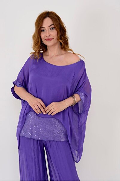 Park Moda 5835 BLUZ DE MĂTASE CU DETALIU DE PAIET