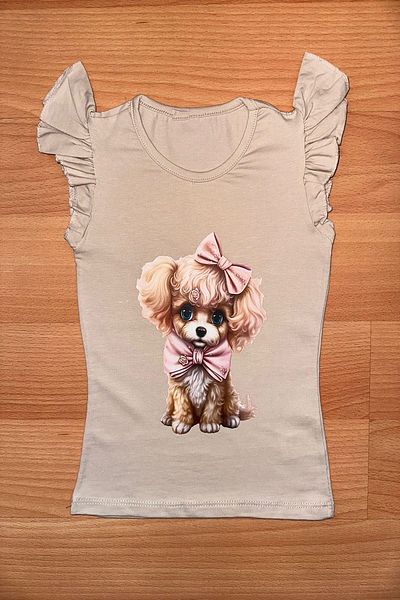 ÖYKÜ KİDS Tricou pentru fete cu maneci cu volane