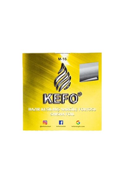 KEFO GOLD Kefo 40 Mikron Hazır Kesilmiş Nargile Folyosu Sarı Paket
