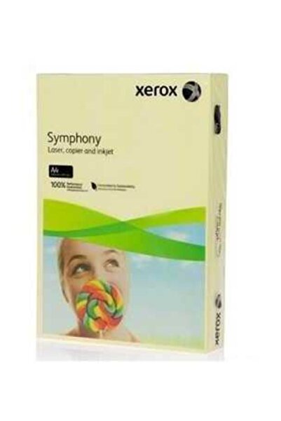 Xerox ورق نسخ سمفوني A4 أصفر اللون - 80 جرام - عبوة واحدة (500 قطعة)