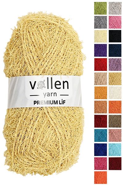vollen yarn 5 τεμάχια Premium σκληρό νήμα μπάνιου, σχοινί με κρόσσια, σχοινί πλεξίματος χειρός, σκληρό νήμα