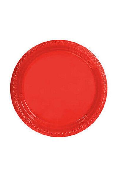 Benim Marifetlerim Red Plastic Plate 22 cm 25 Pcs