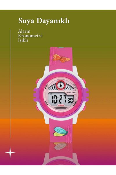 Daniel Klein New Season Digital Kids Wristwatch - DK.DJT.1003 with Alarm, Stopwatch and Lighting Features