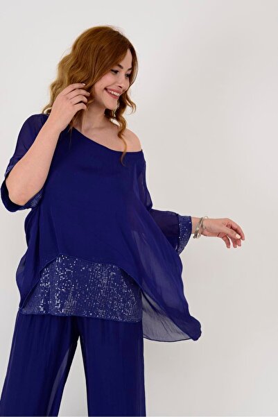 Park Moda 5835 PAYET DETAYLI İPEK BLUZ