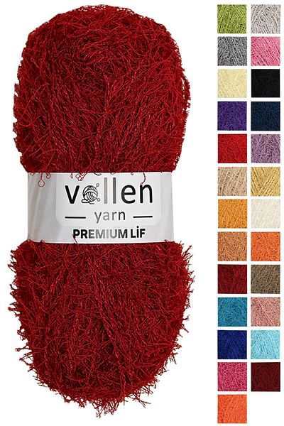 vollen yarn 5 Pieces Premium Hard Bath Loofah Rope, fringed Rope, hand knitting rope, hard washcloth rope